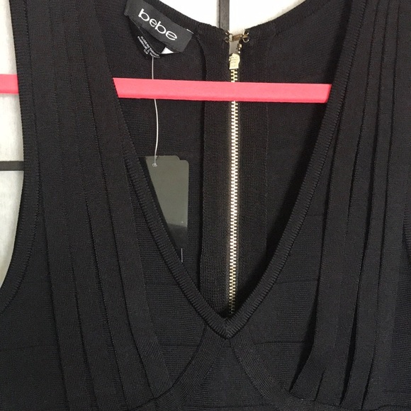 BEBE BANDAGE BLACK DRESS NWT SZ S - Picture 7 of 8